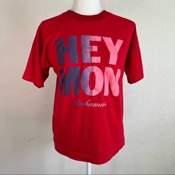 NEELY'S of Nassau Bahamas Red Vintage Destination Single Stitch T-Shirt 42 Large - Picture 1 of 8